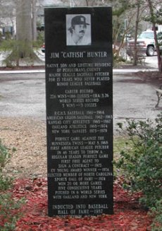 Jimmy “Catfish” Hunter Monument
